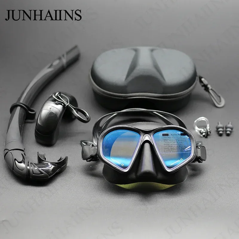 Snorkeling Diving Mask Set Foldable snorkel J-type with Camera Mount