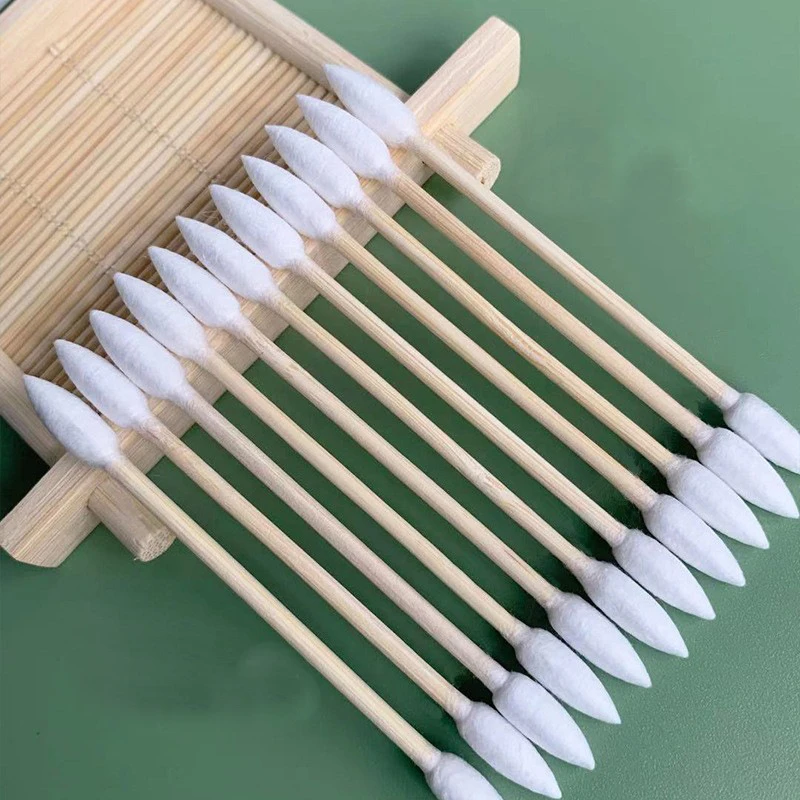 Pointed Tip Cotton Swabs Precision Tip Cotton Swabs Pet swabs Bamboo Sticks and Double Pointed for Outdoor Makeup Care
