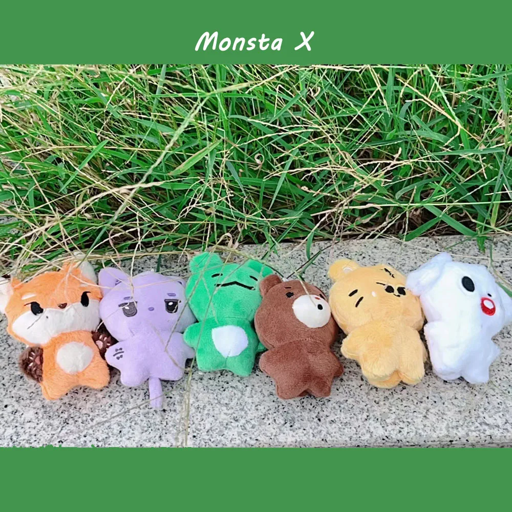 10CM KPOP Monsta X Animals Cartoon Figure Plush Doll Keychains