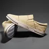 Mens Canvas Shoes New Men Casual Slip On Wear-Resisting Flat Shoes Brand Coth shoes Fashion Driving Shoes 6