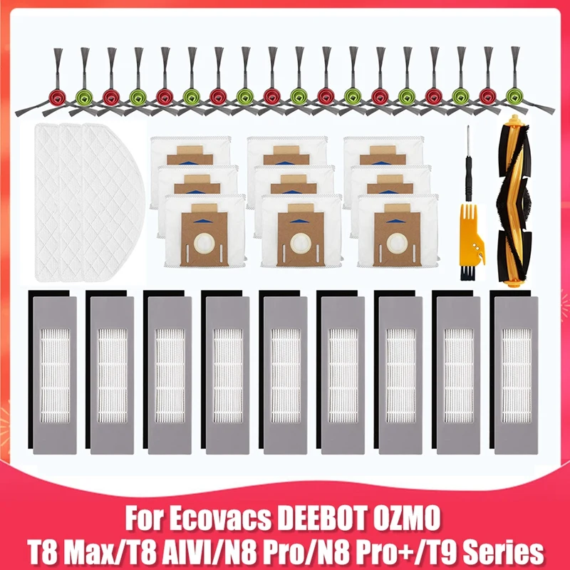 

Replacement Accessories For Ecovacs DEEBOT OZMO T8 AIVI T8 Max N8 Pro/N8 Pro+ Robot Vacuum Cleaner