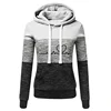 Autumn Winter Warm Women's Fleece Long Sleeve Hoodie Fashion Slim Fit Sweatshirt Ladies Casual Color Matching Outdoors Pullover 6