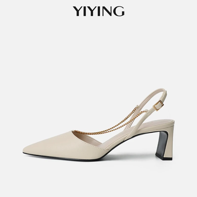 

Metal Chain Decorative High Heels Female Spring Summer Women's sandals Fashion Sexy Pointed Dress Party Women Pumps