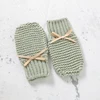 Newborn Baby Romper Shoes Gloves Set Knit Girl Boy Jumpsuit Boot Mitten Solid Toddler Infant Long Sleeve Clothing 4PC Fall 0-18M 4