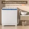 Washing Machine, Twin Tub Washing Machine Laundry Compact Washer spinner Combo with 40lbs capacity, 24Lbs Washer and 16 2