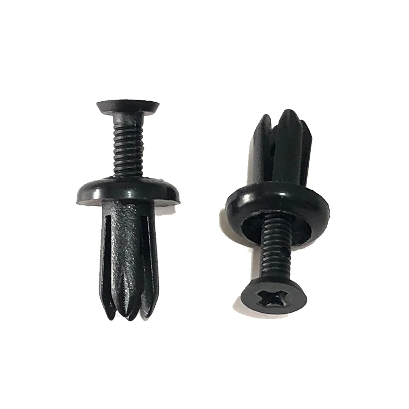 50pcs 6 Mm Auto Car Bumper Fender Retainer Push Black Plastic Clips Fasten.DI Ba - Foto 9