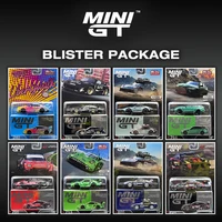 MINIGT In Stock 1:64 LBWK RX7 992 Skyline GTR R35 CIVIC M3  Diecast Car Model Toys Blister Package 1