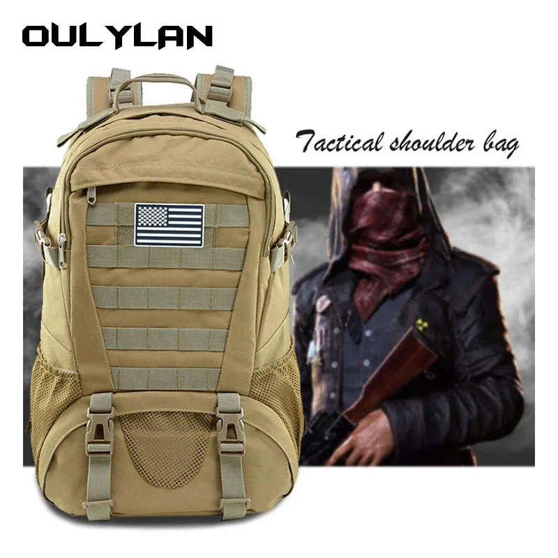 

Outdoor Camping Backpack Trekking Rucksacks Military Tactical Men Camouflage Bag Sports Large Capacity 27L Waterproof Bags