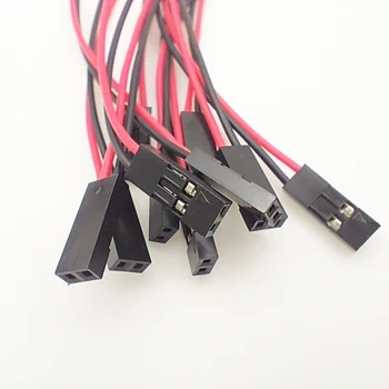 สายเชื่อมต่อแบบจัมเปอร์ 2 ขา ตัวเมีย 10 ชิ้น ระยะห่าง 2.54 มม. ความยาว 10 ซม. 20 ซม. 30 ซม. หัวเดียว 2P สำหรับสายดูปองท์ 1