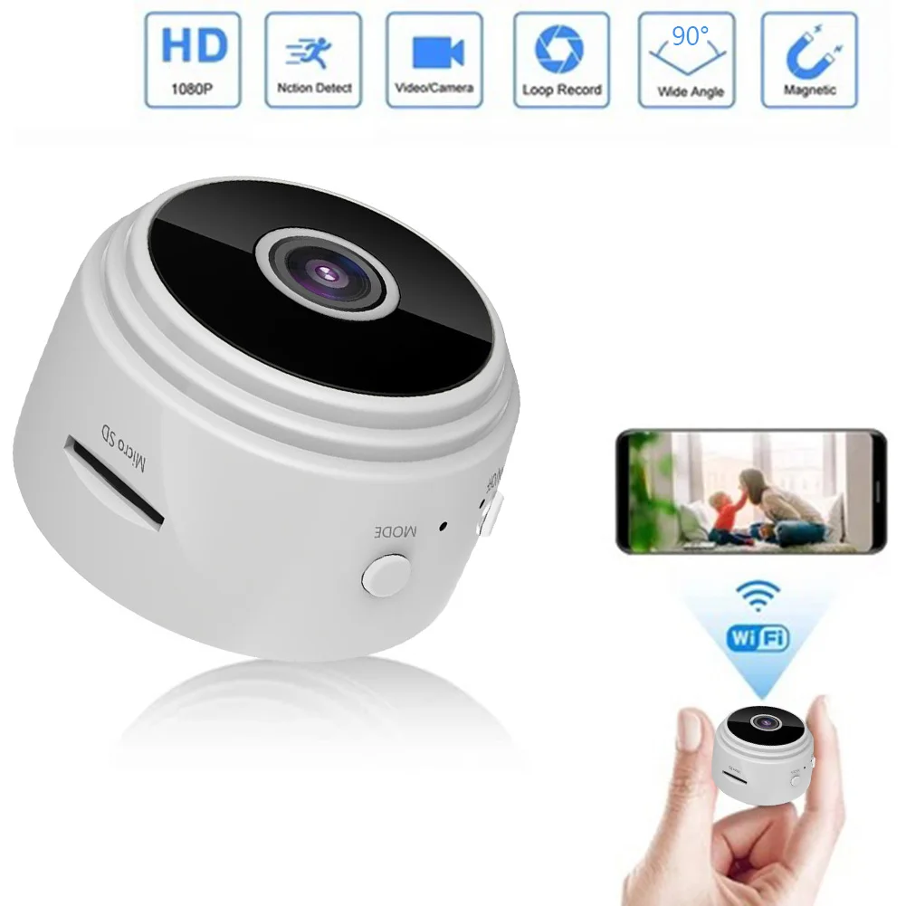 A9 HD Mini Spy Camera Wifi USB Magnetic Hidden Micro Cam Night Vision Home Surveillance Cameras Security Monitoring Voice Camera