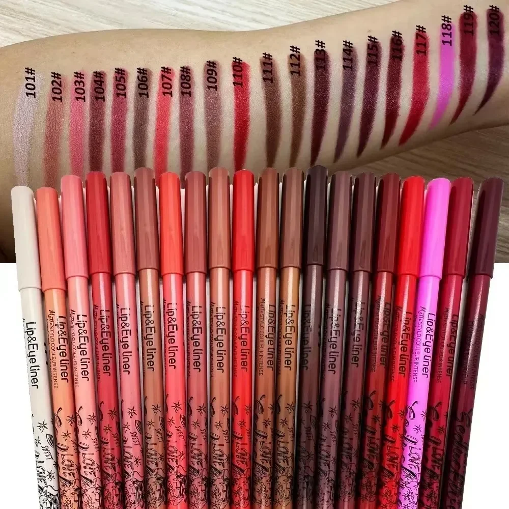 20 Color Slim Lip Liner Pencil Lip Outline Matte Nude Lipstick Contouring Tint Waterproof Crayon Pen Makeup lip liner lip liner pencil lipliner pencil