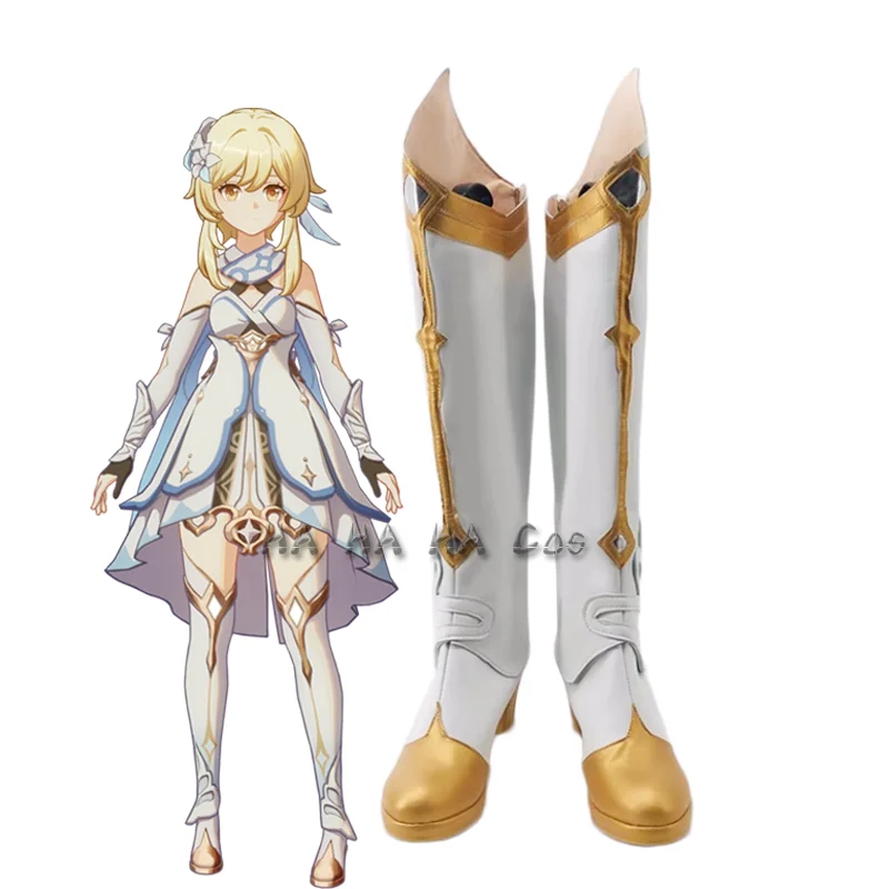 

Genshin Impact Traveler Games Cosplay Shoes Shota Boots Anime Role Play Uniform Halloween Carnival Party Outfit Christmas Props