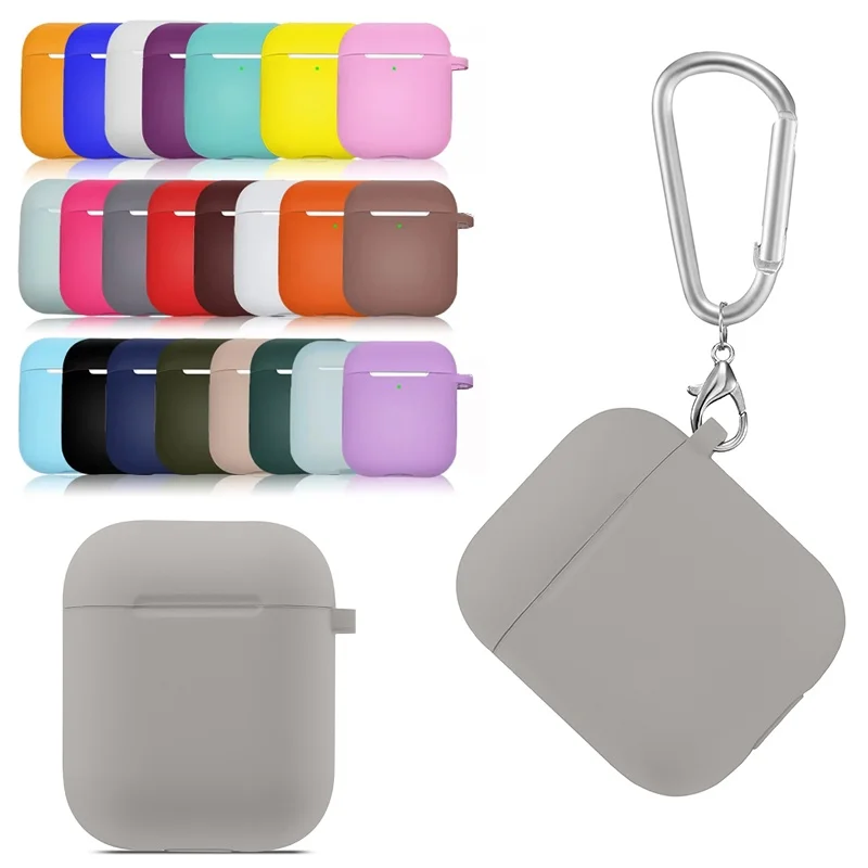 Soft Silicone Protective Earphone Case with Keychain Accessories