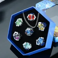 Fashion Rings Anime Katekyo Hitman Reborn Vongola Alloy Rings pendant Necklace Cosplay Jewelry Accessories Mens Womens Gift 2