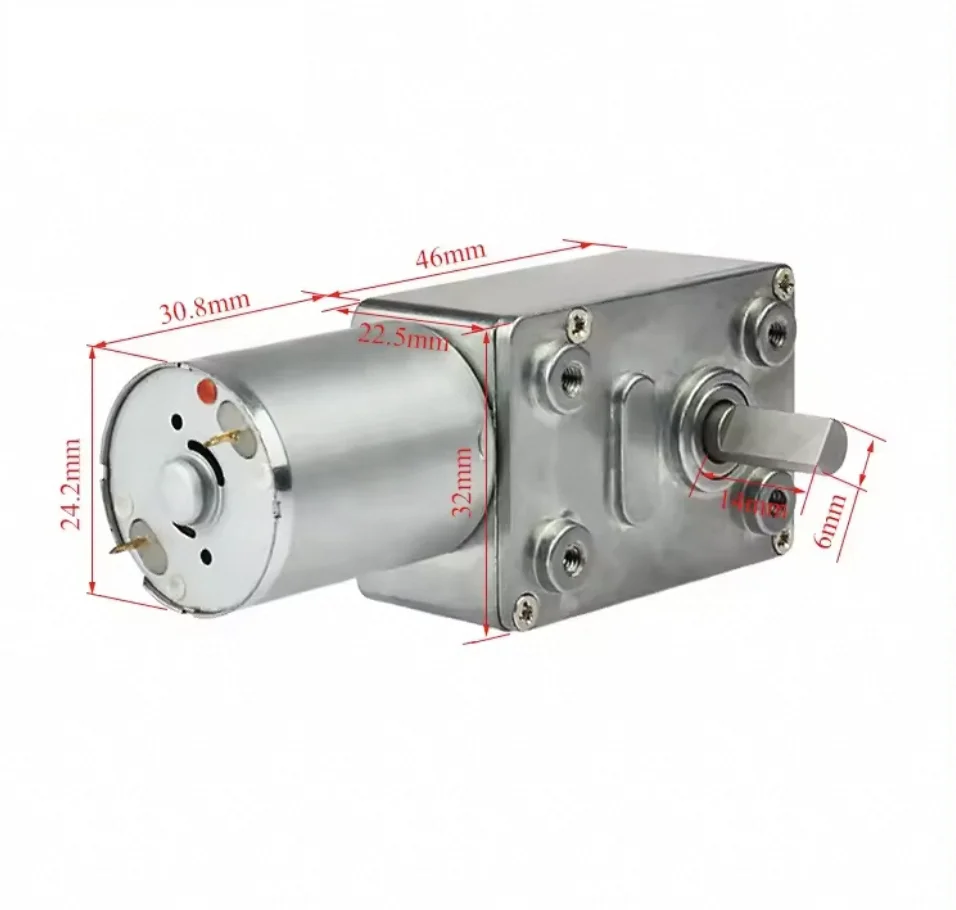 JGY370 JGY-370 1-210 RPM 12 V 24V 인코더 포함 미니 전기 6V 90도 기어박스 직각 12v DC 웜기어 모터