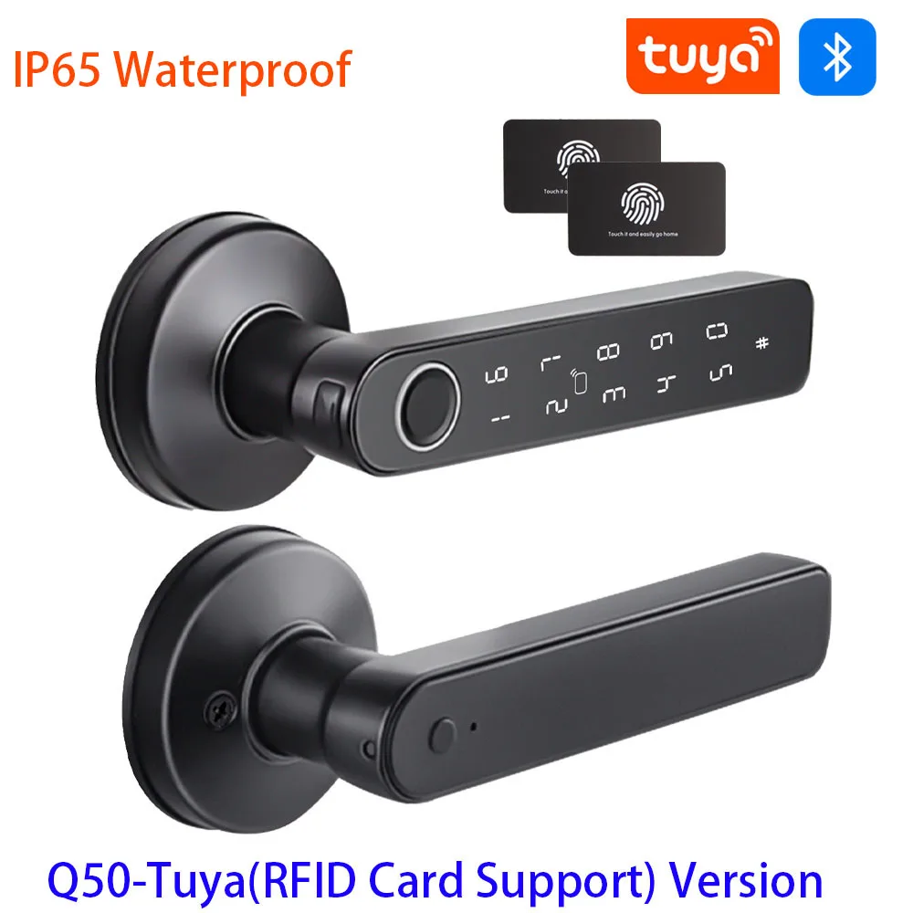 TTLock/tuya APP Smart Fingerprint Lock password code Door Lock Bluetooth Biometr