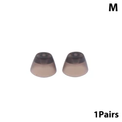 Premium Black Silicone Replacement Ear Tips for In - Ear Hearing Aids - 1 Pair Each of XS, S, M, L (M)