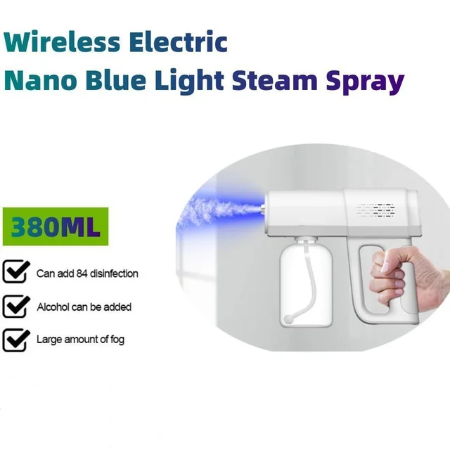 380 Ml Vezeték Nélküli Elektromos Nano Kék Könnyű Gőzpermet K5Pro Ködös Fertőtlenítő Permetező Pisztoly C Típusú Porlasztási Gép - Image 3
