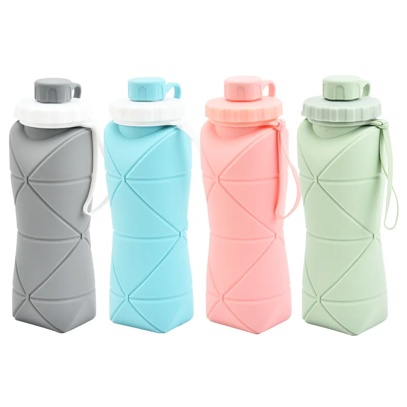 Creative Silicone Folding Cups Outdoor Sports Bottle Large Capacity Travel Water Cup 1Pieces Folding Silica Gel Cup Coffee