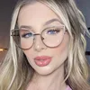 Cutout Cat Eye Metal Frame Clear Glasses Fashion Myopia Nerd Spectacles  -0.5 -1.0 -2.0 -3.0 -4.0 to -6.0 3