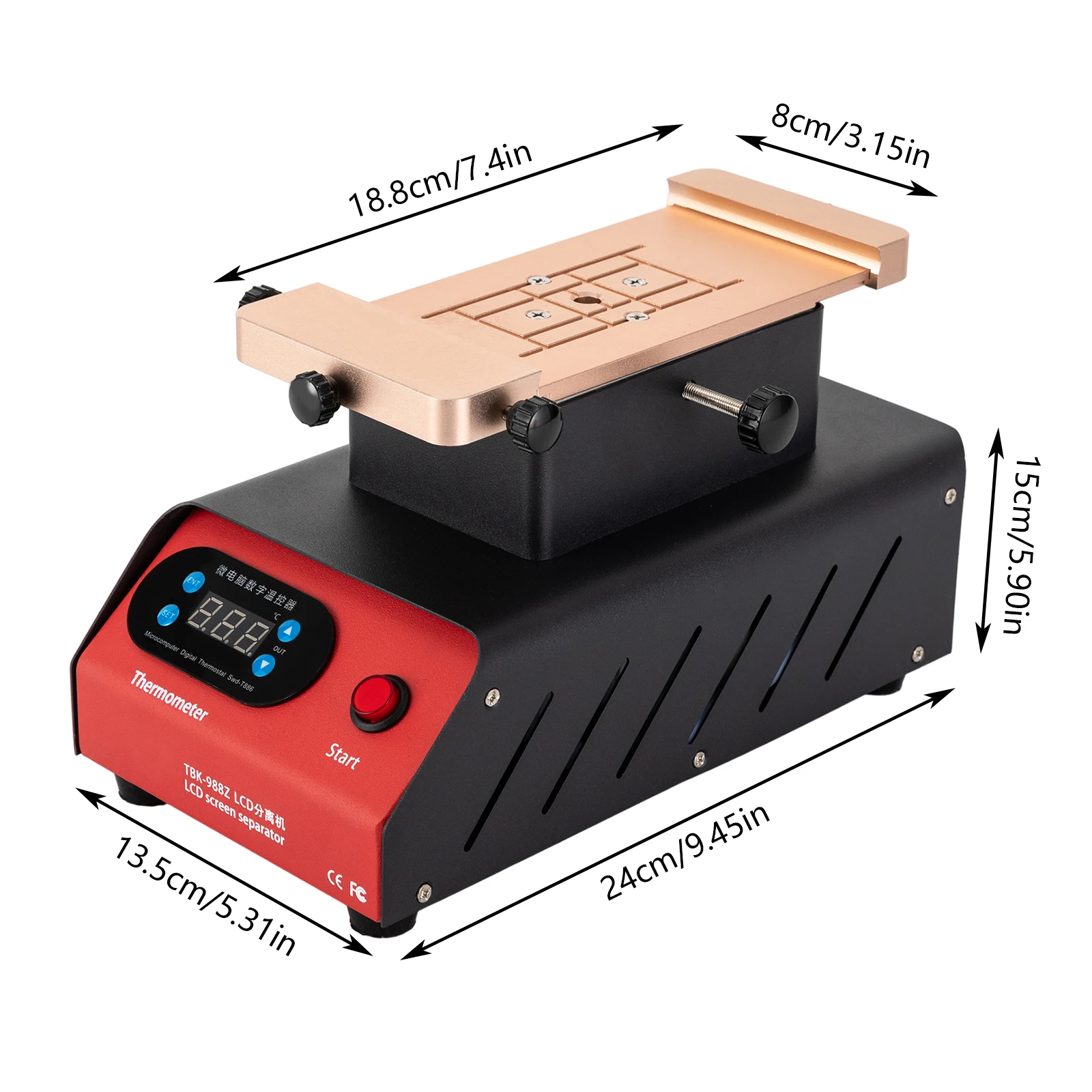 Touch Screen Removal Screen Separator Machine LCD Removal Repair Device Separation Build-in Pump 7.48in Heated Plate Phone Shop