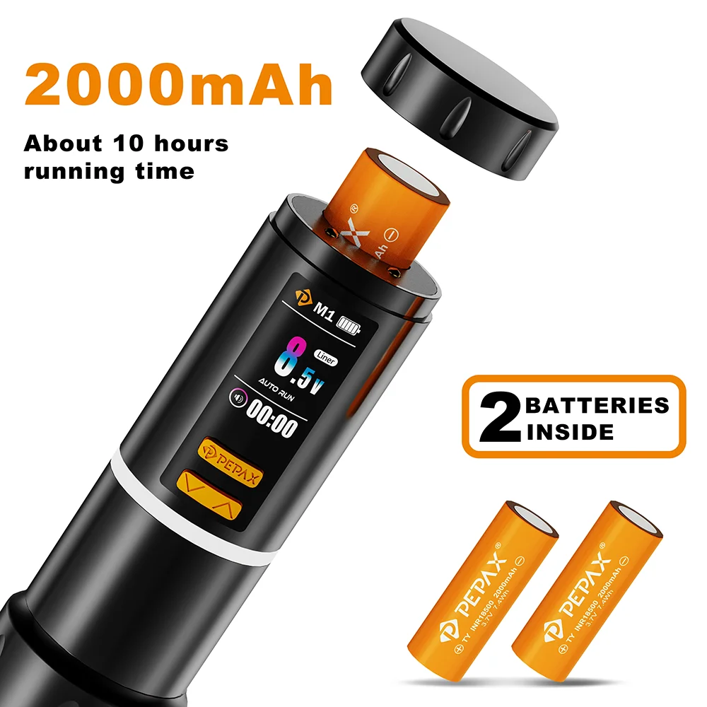 PEPAX Leve H3 Wireless Tattoo Machine Colorful LED screen