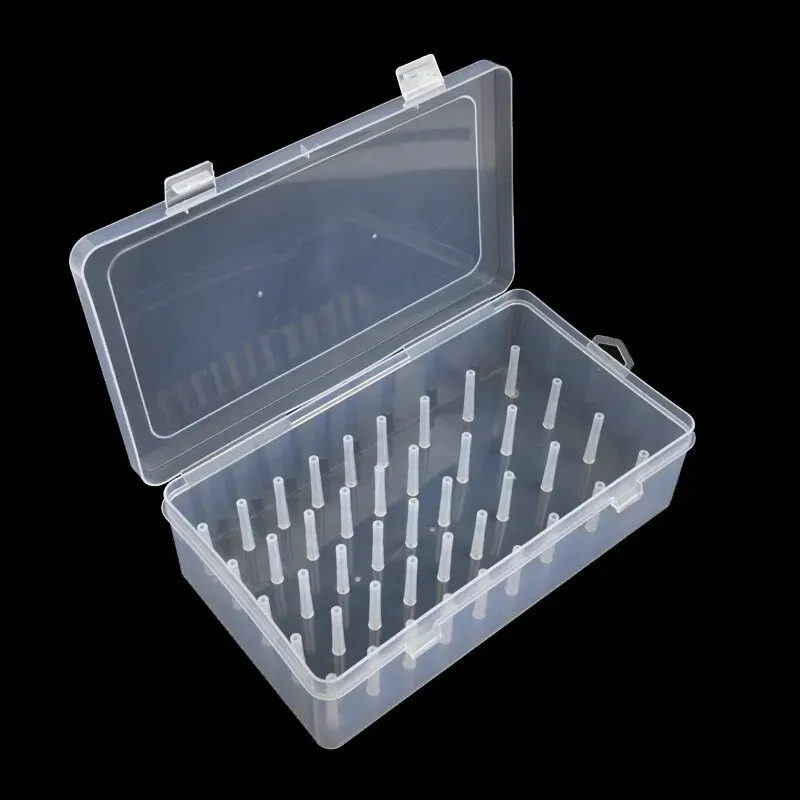 Sewing Storage Box 42 Axis Sewing Threads Storage Box Bobbin Carrying Case Container Holder Transparent Needle Wire Storage Organizer Sewing Reel