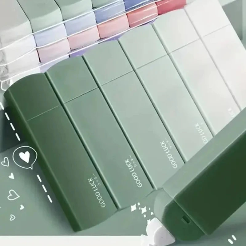 Correction Tape 1 Pack Of 6 Correction Tape Gradients Macaron Color Portable Mute Trackless Square Shape Easy To Use For School Office Home