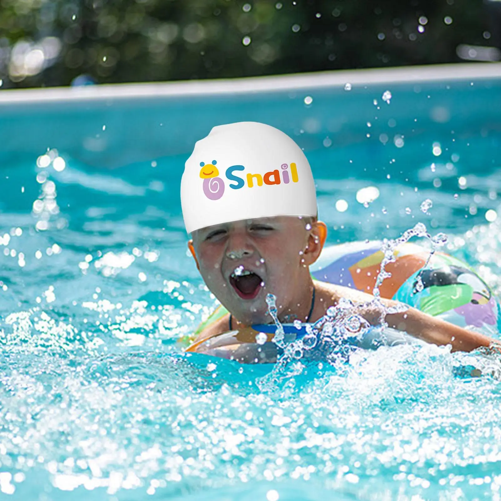 Cartoon Swimming Cap Children Kids Silicone Swiming Pool Water Sport Hat Cute Swim Bathing Hats Caps Little Boys Girls New