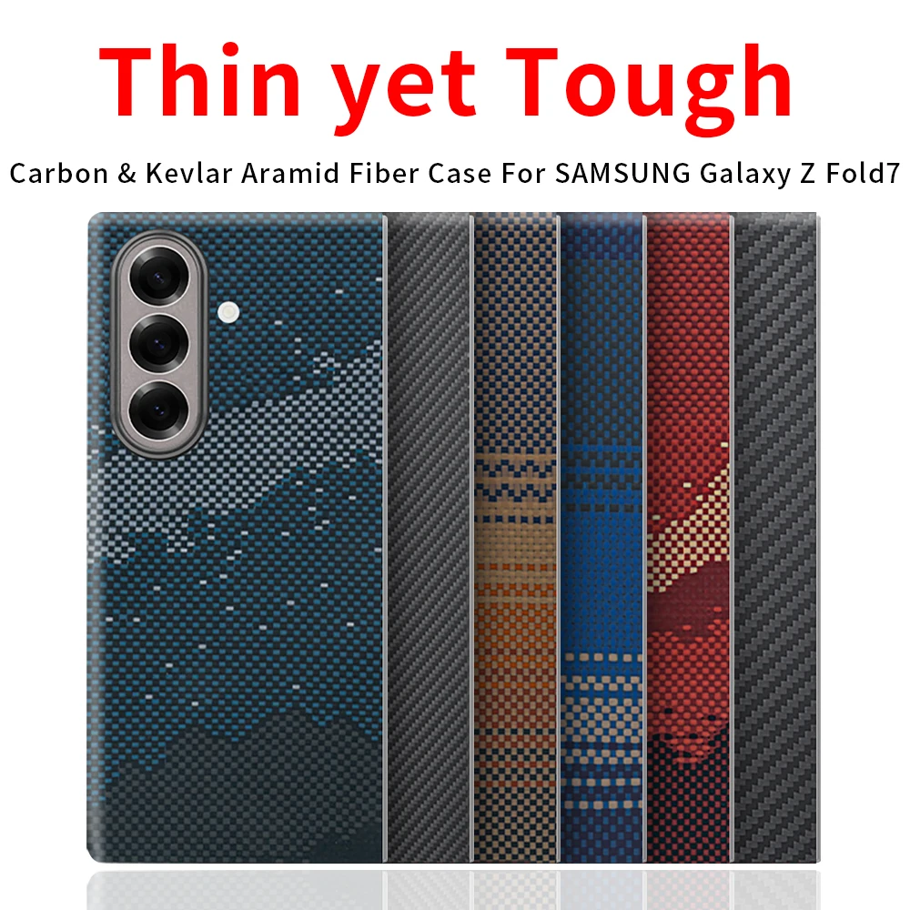 For samsung z fold7 case aramid 600d kevlar fiber carbon fold magsafe fabric ultra thin hard cover Hinge balck Slim premium red Presyo  3,581 Piso*Libreng Shipping