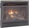 Ventless 26,000 BTU Heats 1,350 Square Feet Dual Fuel No-Clearance Gas Fireplace Insert with Remote Control, Black 1