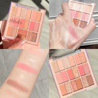 18 Colors Color Blocking Eyeshadow Palette Ice Cream Color Eyeshadow Pink Purple Makeup Nine Grid Eye Shadow Palette Cosmetics 1