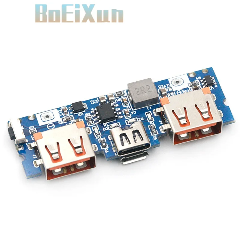 

50PCS Power bank mobile power motherboard Type-C lithium battery dual USB power bank power board 5V2.4A