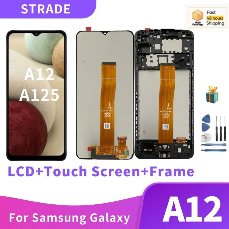 

6.5" For Samsung Galaxy A12 LCD Display A125F SM-A125F A125 Display Touch Screen Digitizer For Samsung A12 Screen Replacement
