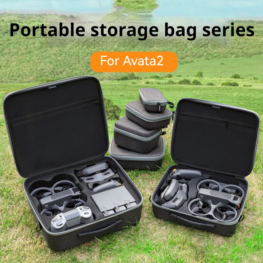 Drone Accessories Drone Storage Bag Drone Storage Case Compatible with DJI Avata 2 Fly Combo Pack Goggles 3 Glasses storage bag FPV3 portable crossbody case