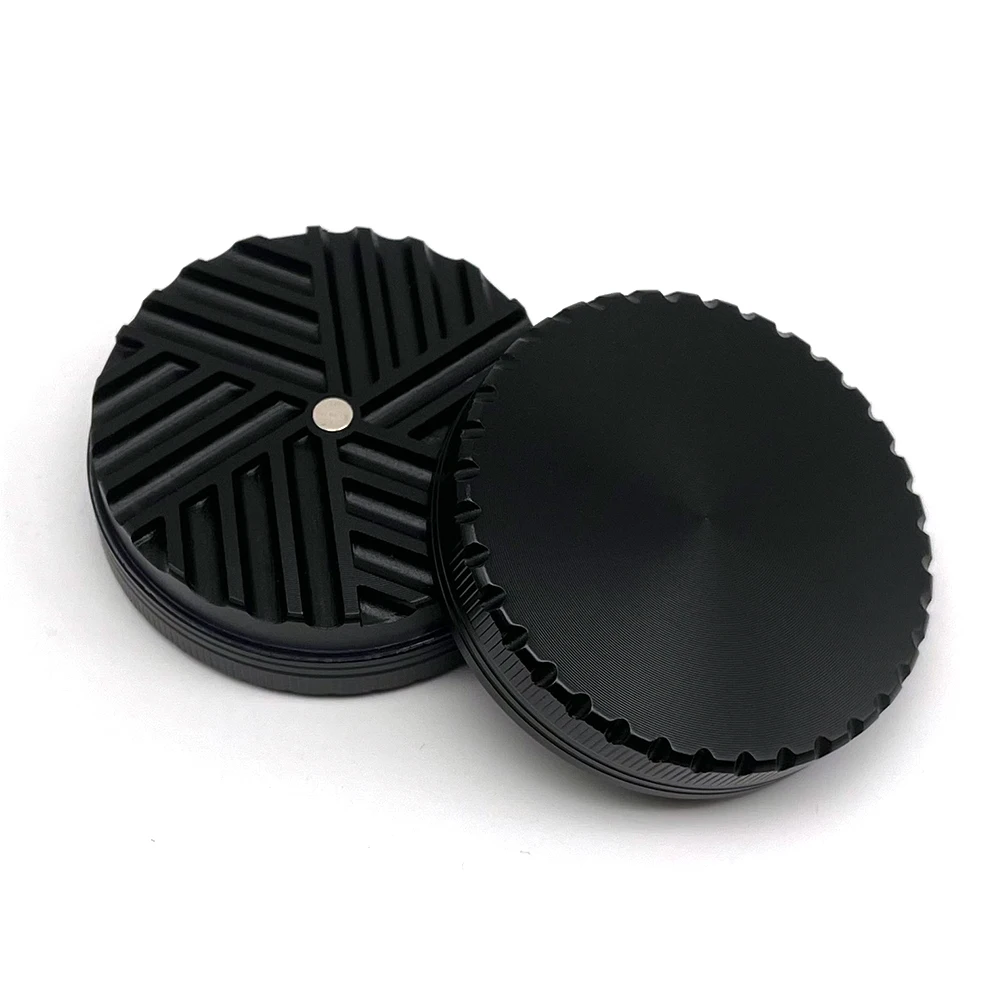 63mm Toothless Tobacco Herb Grinder Herbal Grinders 2 Layers creative aluminum alloy Smoke Breaker Spice Crusher Mill Shredder 3