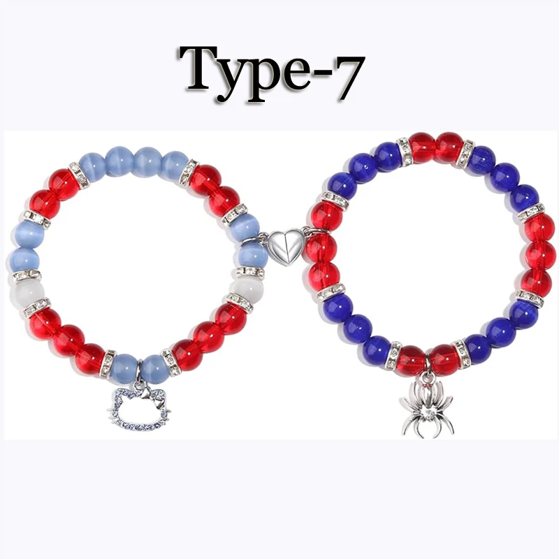 Passende Spinnen-Freundschaftsarmbänder für beste Freunde, Paare, Spinnen-Magnet-Paar-Charm-Armband für BFF Sister, 2er-Set – Detail 16