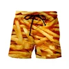 Funny Fatty Beef Hot Dog Men's 3D Print Short Pants Street Hip Hop Beach Shorts Skateboard Swimming Women Trunks 5