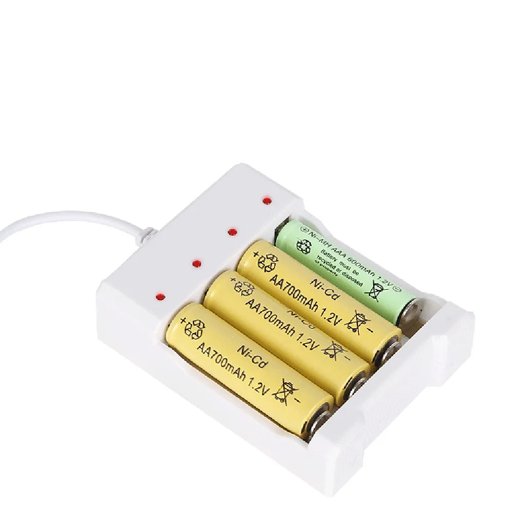 

Universal Output High Quality Rechargeable Battery Station 4 Slots USB Charging Fast Charger Protection Adapter for AA and AAA