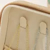New Cork Wood Jewelry Storage Box Portable Useful Ring Earrings Organizer Cosmetic Holder Double Box Travel Supplies 2