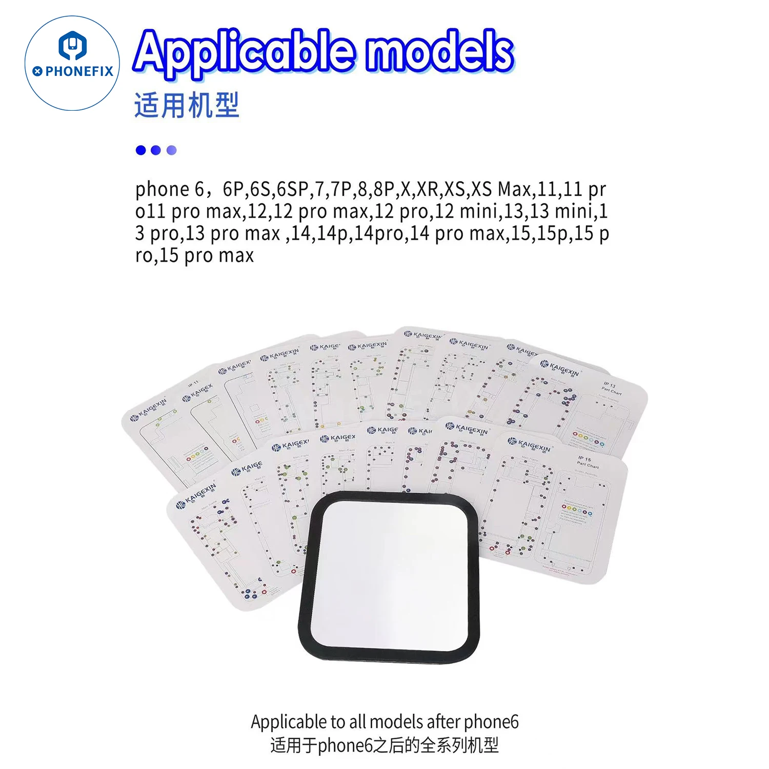 

31 IN 1 Professional Magnetic Screw Mat Screws Keeper Guide Drawings Chart Mat for iPhone15 Pro Max 14 13 12 11 XS MAX 8 7 6