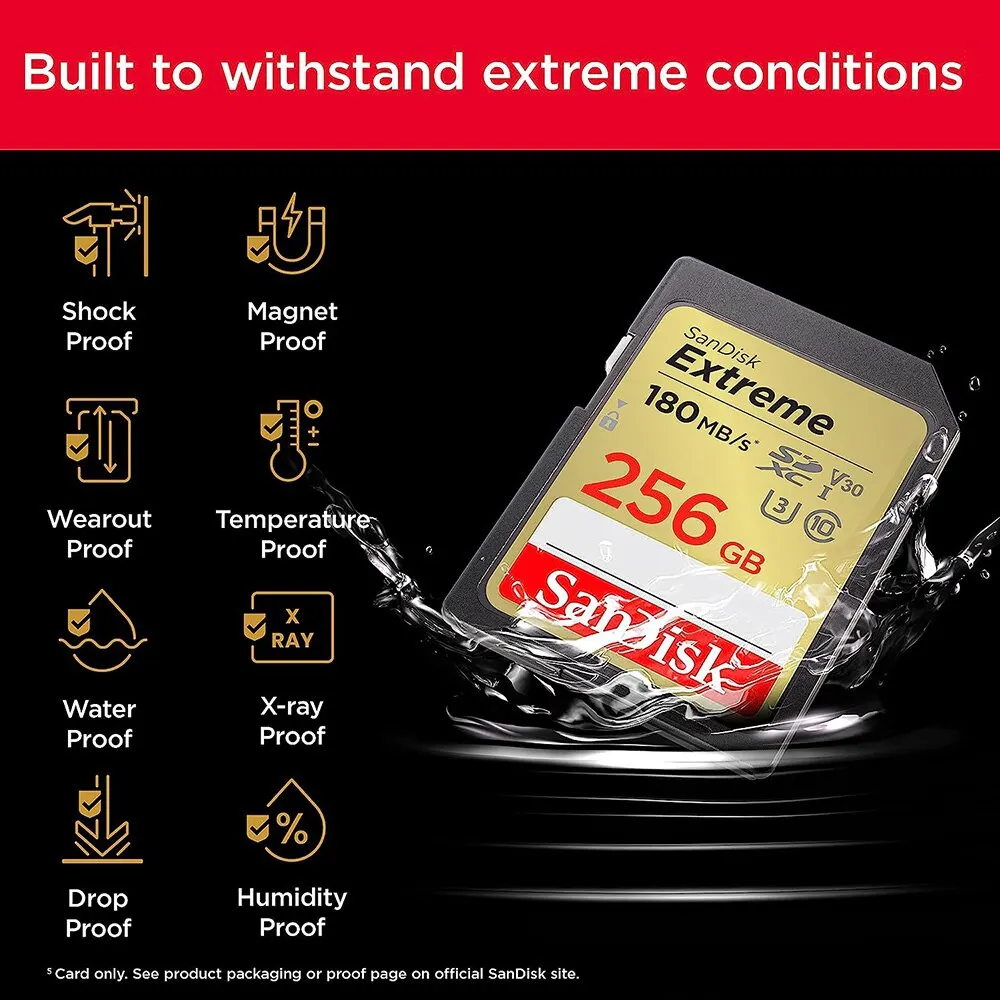 샌 디스크 익스트림 SD 카드 32GB 64GB 128GB 256GB 메모리 카드 SDXC UHS-I 카드 클래스 10 C10 U3 V30 UHS-I 플래시 카드 카메라