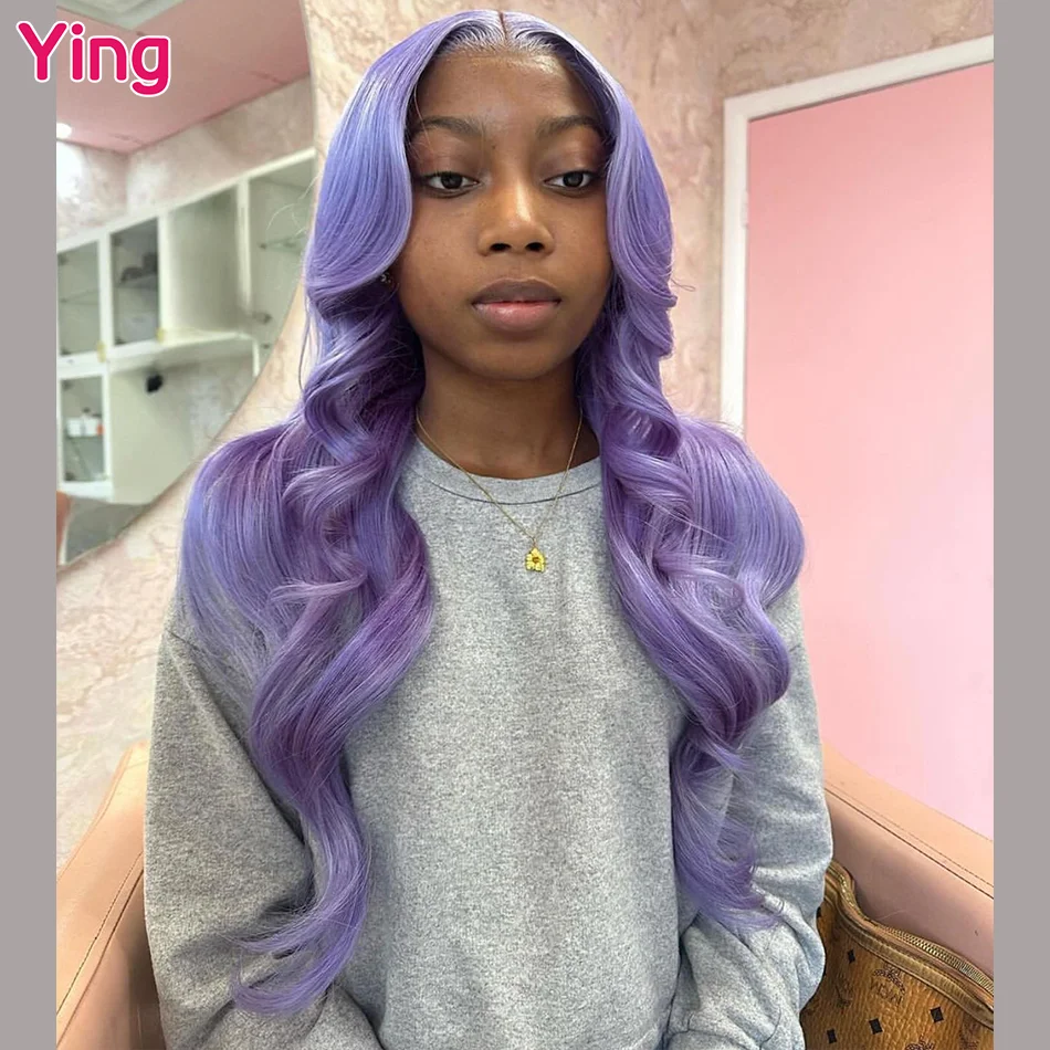 

Ying Mauve Purple Body Wave Peruvian Remy 13x4 Lace Frontal Wig PrePlucked 13x6 Lace Front Human Hair Wigs #613 Blonde