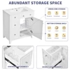 30-Inch Bathroom Vanity Cabinet with Ceramic Basin, Double-Layer Drawer, Deep Drawer and Adjustable Shelf 5