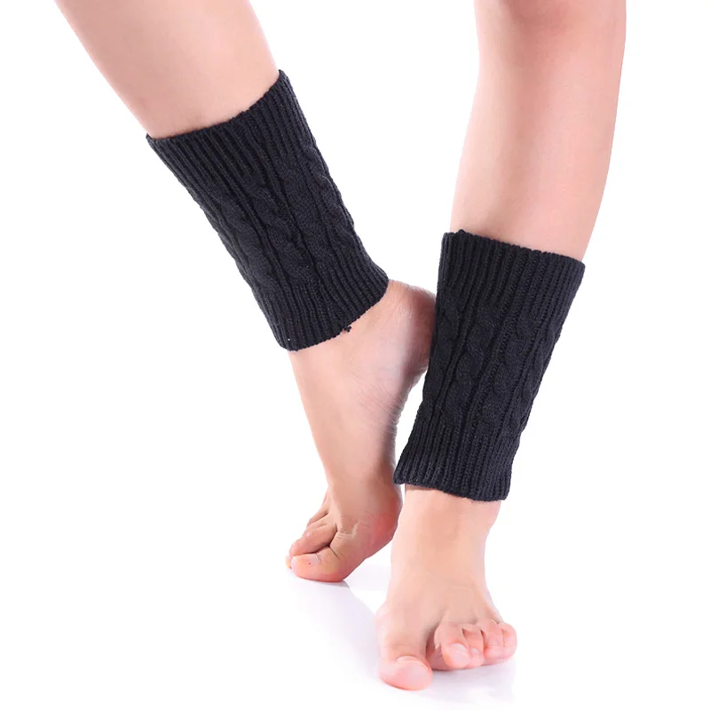 

1 Pair Winter Knit Solid Leg Warmers Women Girls Warm Outdoor Crochet High Elastic Leg Warmer Sock Boot Cover Cuffs Long Socks