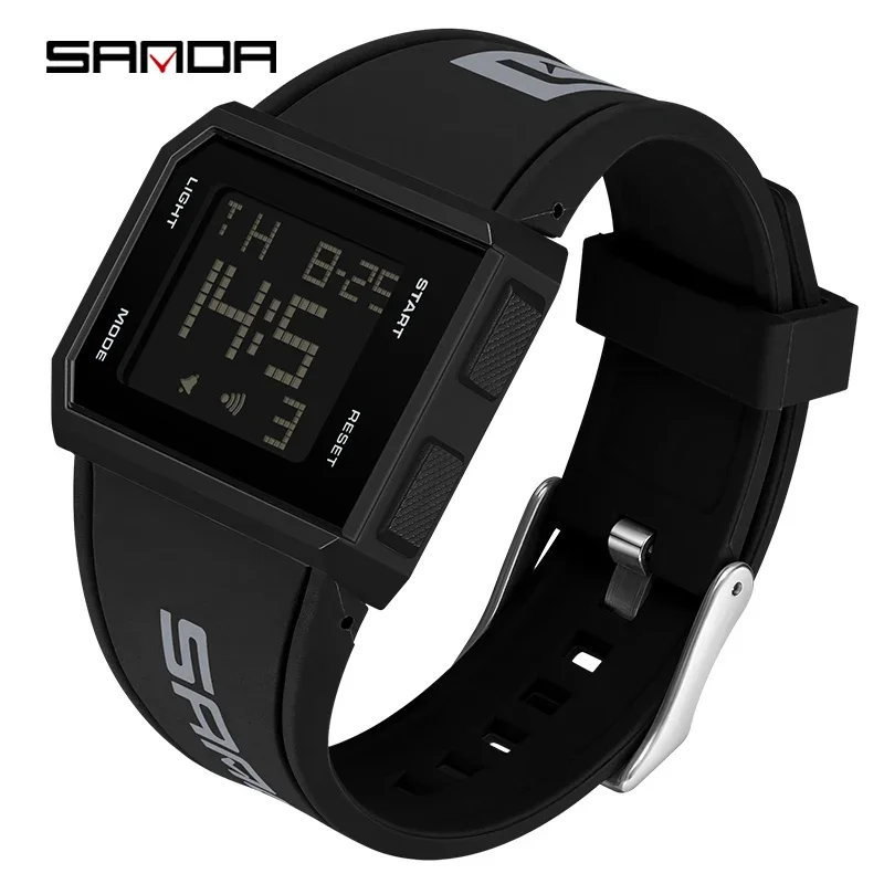 Enhanced Title: SANDA Men's Waterproof Sport Chronograph Digital Watch with Alarm