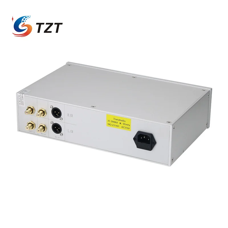 TZT Transaudio JC-2 클래스 A 프리앰프 MAX 버전 프리앰프(실버)는 2개의 전력 증폭기를 지원합니다.