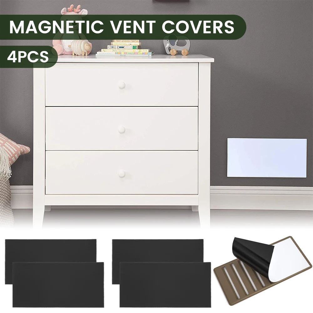 4/8Pcs Universal Magnetic Vent 15x30 ซม.Thicken Vent ป้องกันป้องกัน Air ผ่านตัดฝาครอบระบายอากาศ 1