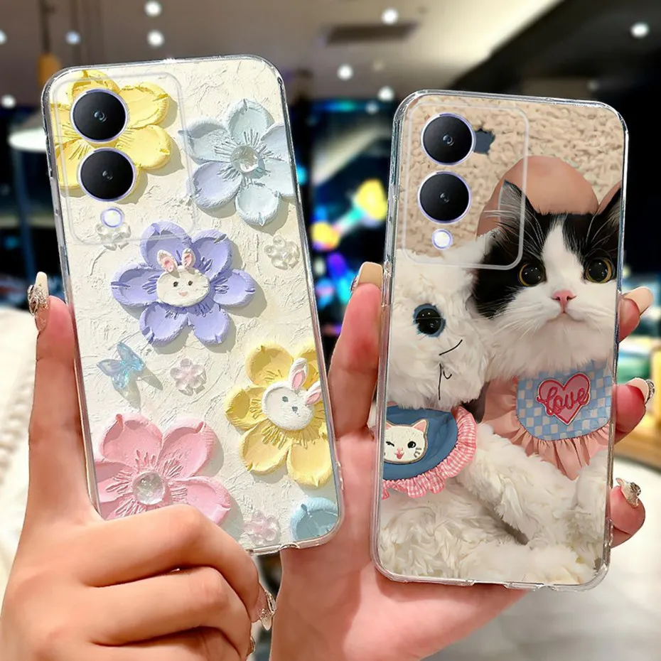 New Design Phone Case For Vivo Y17s 2023 Transparent TPU Slim Back Cover For Vivo Y17S 4G V2310 Soft Silicone Cases 2