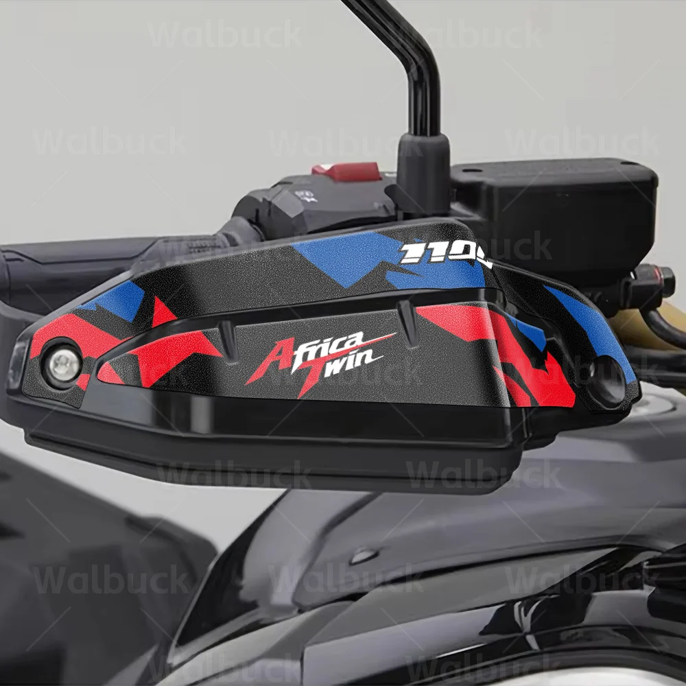 Motocross Frosted Handguard Deflectors with Protective Sticker Decorations